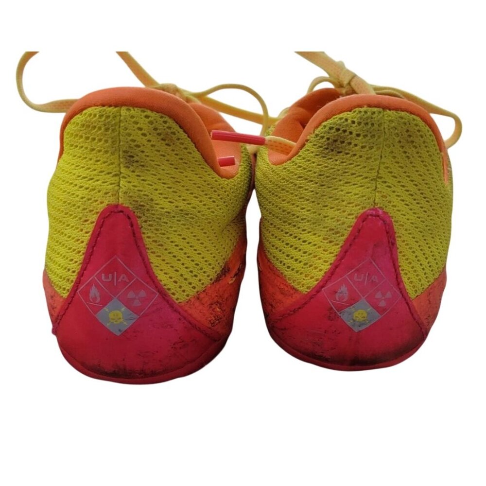 Under Armour Men’s Football Soccer Cleats Size 10 Neon Yellow Orange Pink Molded - Picture 4 of 8
